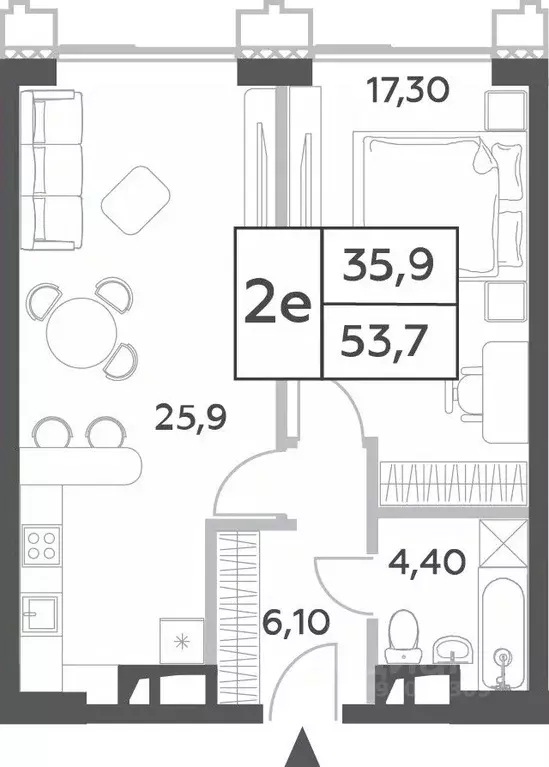 2-к кв. Москва просп. Генерала Дорохова, вл1к2 (53.7 м) - Фото 0