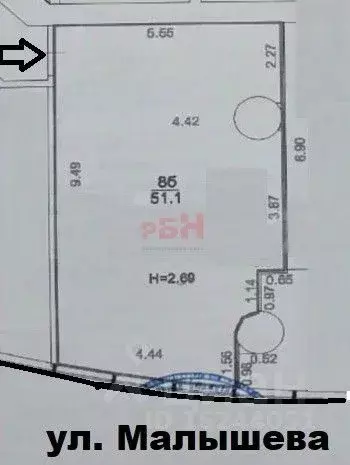 Офис в Свердловская область, Екатеринбург ул. Малышева, 51 (51 м) - Фото 2