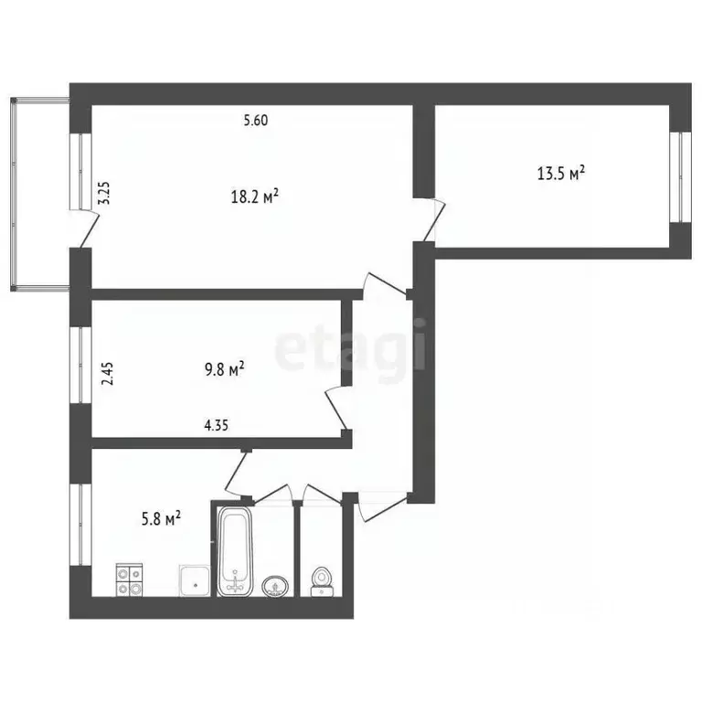 3-к кв. Камчатский край, Петропавловск-Камчатский просп. Победы, 81 ... - Фото 2