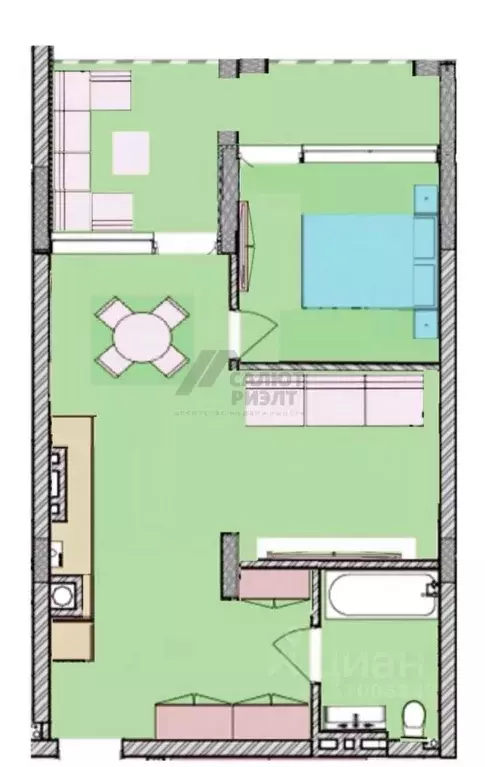 2-к кв. Калининградская область, Зеленоградск ул. Гагарина, 85к3 (60.0 ... - Фото 2