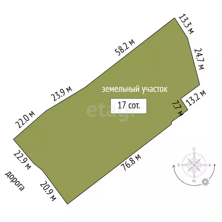 Участок в село Верховино, улица Строителей (17 м) - Фото 1