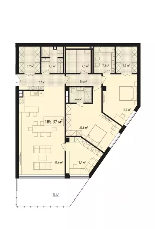 4-к кв. Крым, Алушта ул. Западная, 4к3 (192.0 м) - Фото 1
