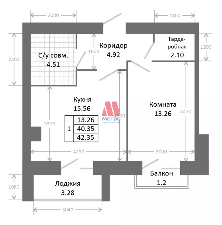 1-к кв. Ярославская область, Ярославль 2-й мкр,  (44.83 м) - Фото 1