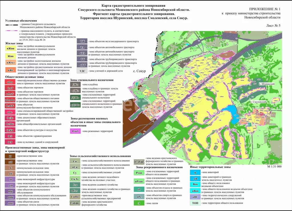 Участок в Новосибирская область, Мошковский район, с. Сокур ул. Тихая ... - Фото 1