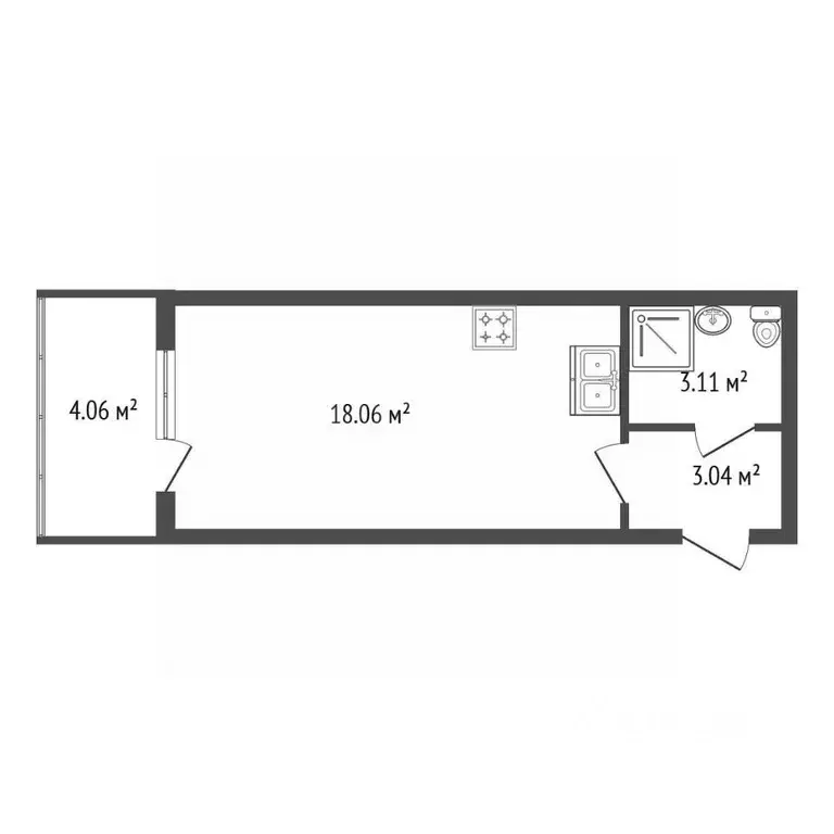 Студия Санкт-Петербург Пулковское ш., 109к4 (23.7 м) - Фото 2