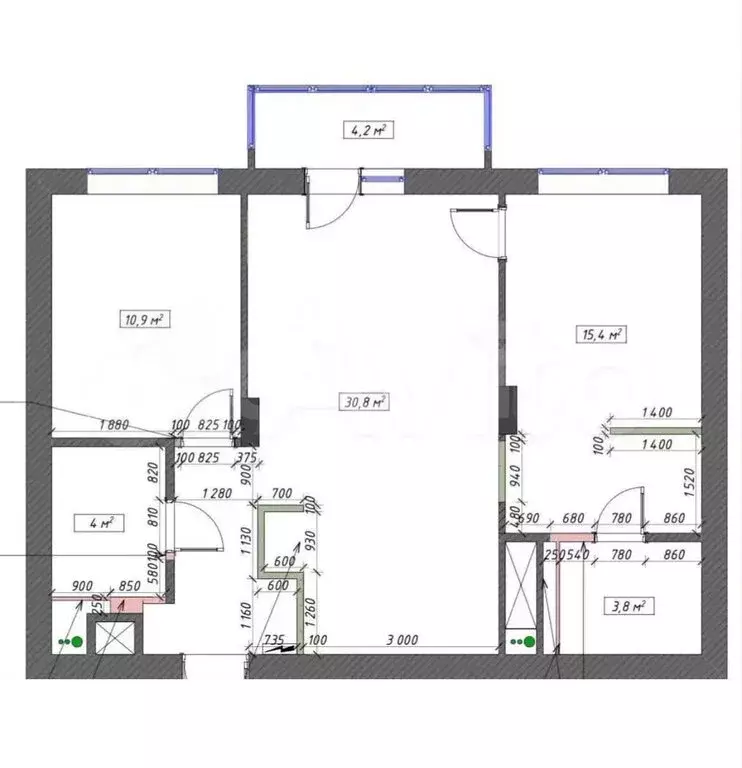 2-комнатная квартира: Тула, Оборонная улица, 102Б (65.5 м) - Фото 1