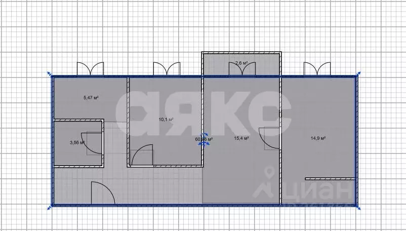 3-к кв. Московская область, Воскресенск ул. Калинина, 53 (55.8 м) - Фото 2