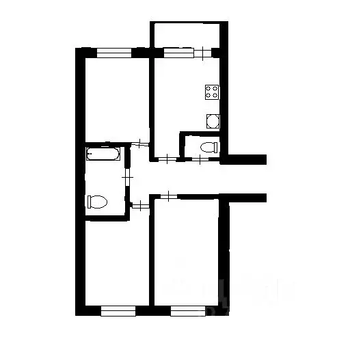 3-к кв. Башкортостан, Уфа ул. Октябрьской Революции, 19Б (100.0 м) - Фото 2