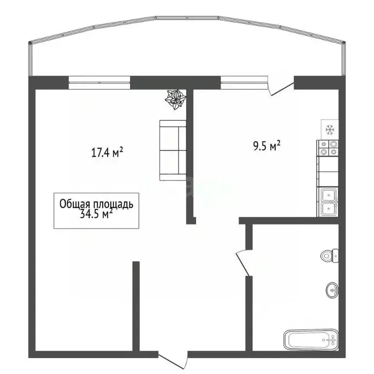 1-к кв. Новосибирская область, Новосибирский район, Каменский ... - Фото 2