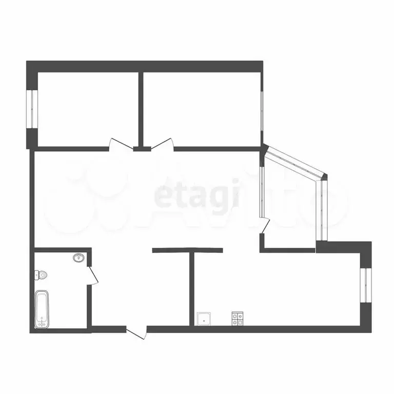 3-к. квартира, 97 м, 3/6 эт. - Фото 0