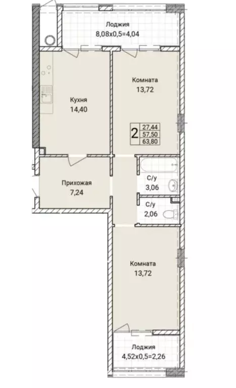 2-к кв. Севастополь ул. Братьев Манганари, 28 (71.0 м) - Фото 1