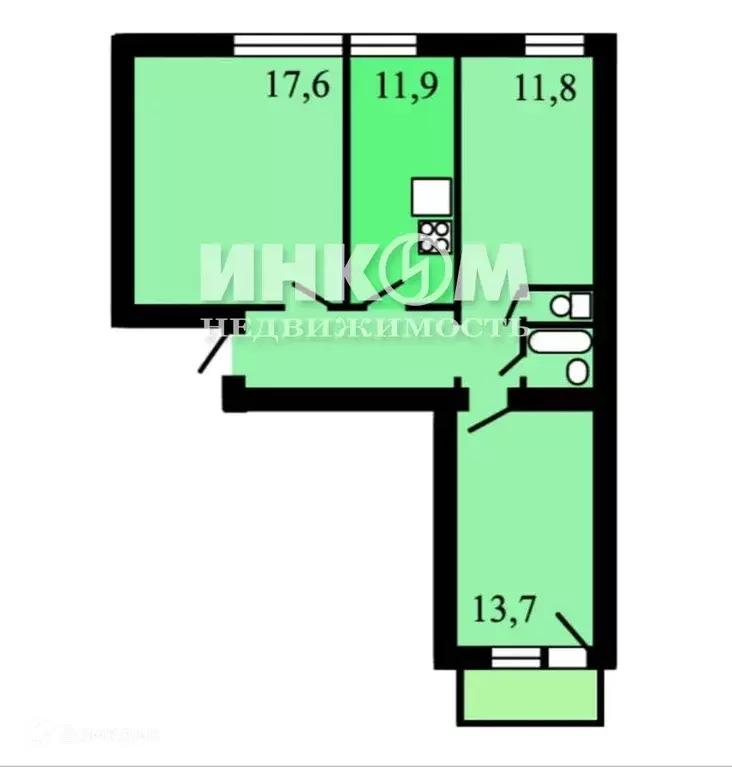 Продаётся 3-к квартира, 66 м - Фото 1
