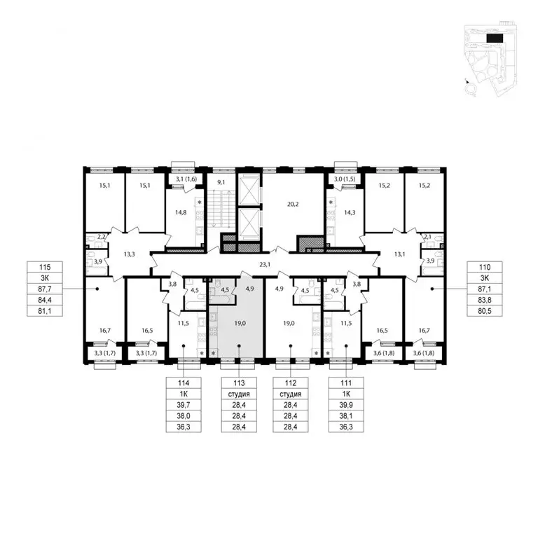 Квартира-студия: Москва, Михалковская улица, 48к1 (28.4 м) - Фото 1