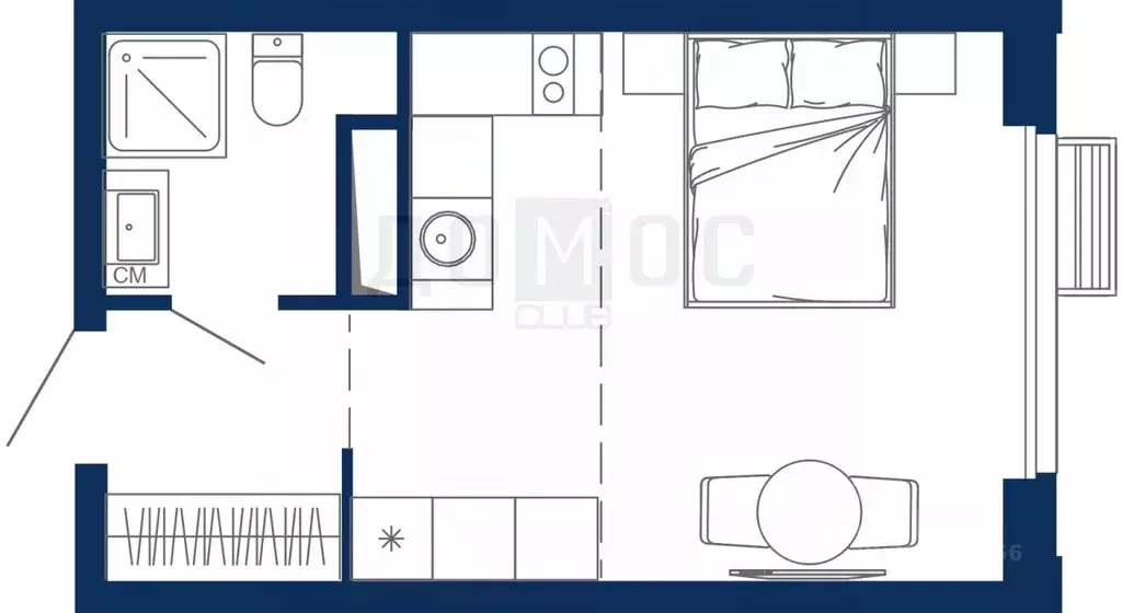 Студия Свердловская область, Екатеринбург ул. Московская, 251 (26.7 м) - Фото 2