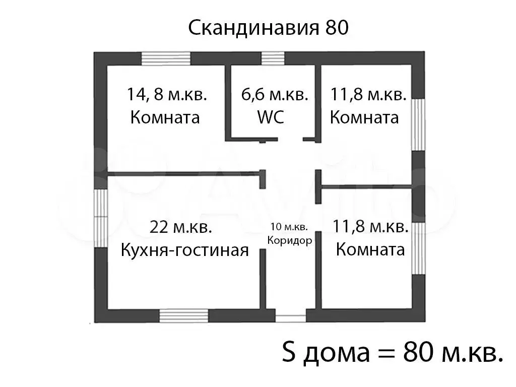 Дом 80 м на участке 7 сот. - Фото 0