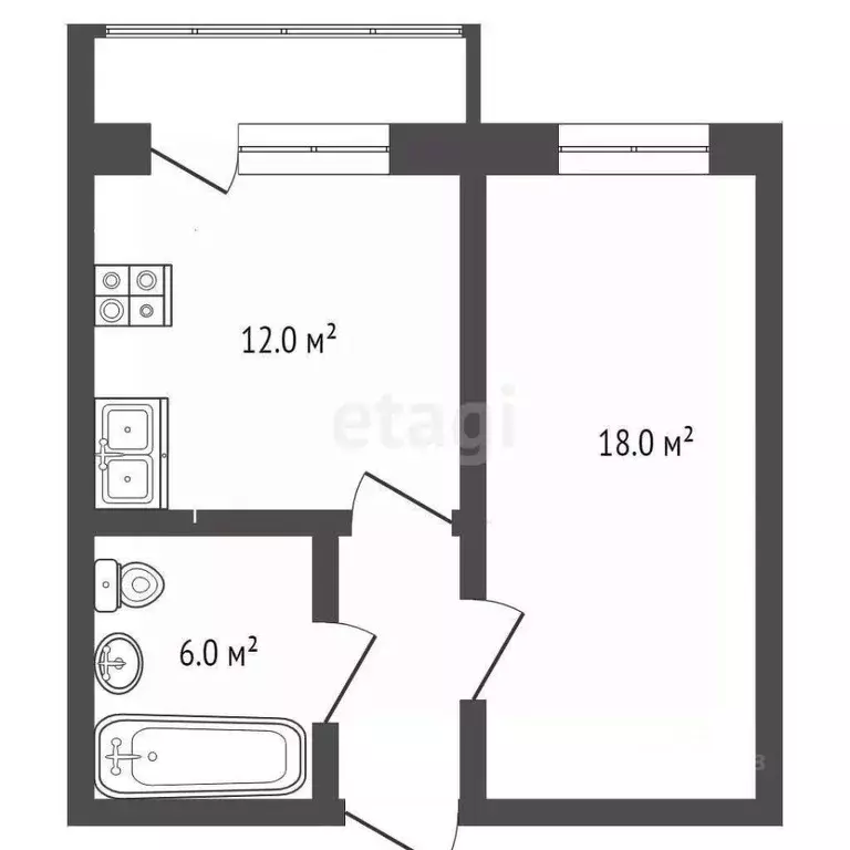 1-к кв. Псковская область, Псковский район, Завеличенская волость, д. ... - Фото 2