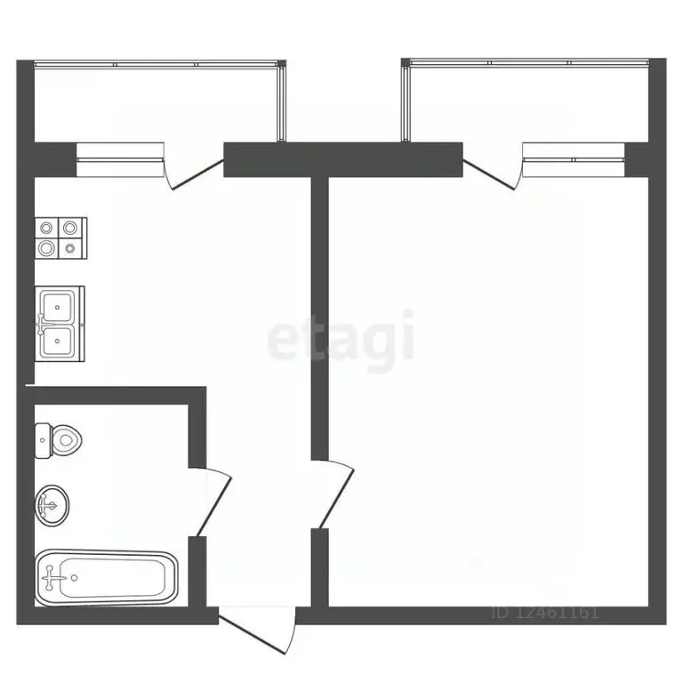 1-к кв. Краснодарский край, Анапа ул. Мирная, 29к2 (55.6 м) - Фото 2