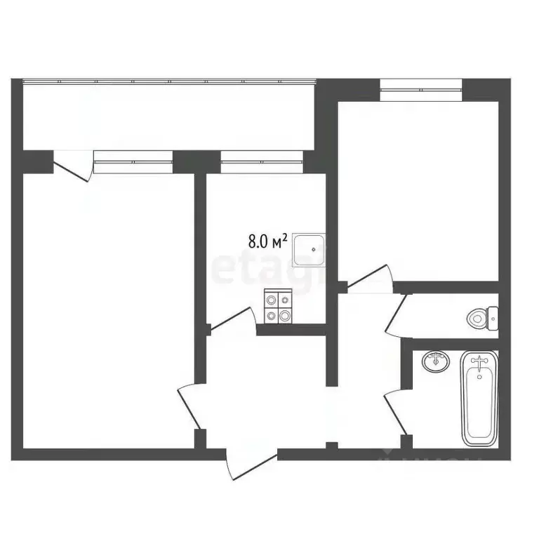 2-к кв. Свердловская область, Екатеринбург ул. Ясная, 38 (47.0 м) - Фото 0