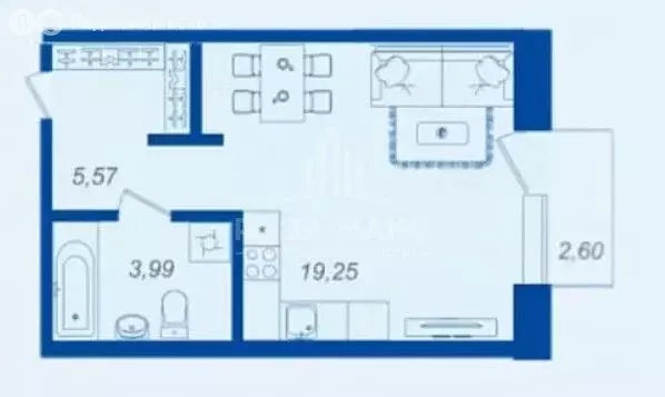 Квартира-студия: Брянск, улица имени И.Н. Лысенко, 12 (29.59 м) - Фото 1