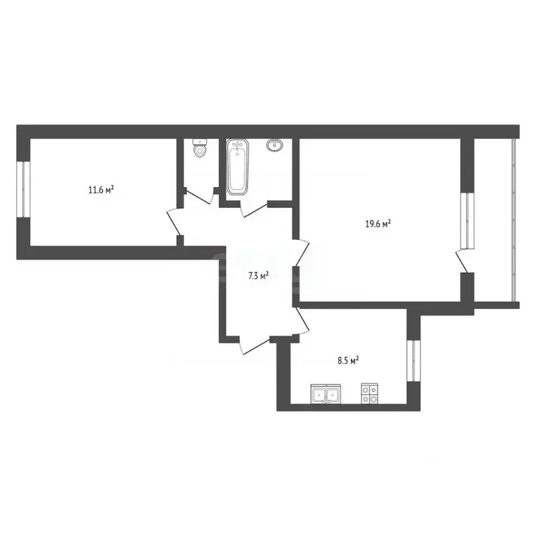 2-к кв. Вологодская область, Вологда Ярославская ул., 29 (50.1 м) - Фото 1