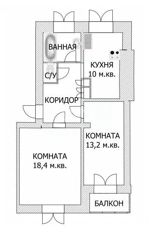 2-к кв. Пермский край, Краснокамск ул. Чапаева, 4 (54.2 м) - Фото 1