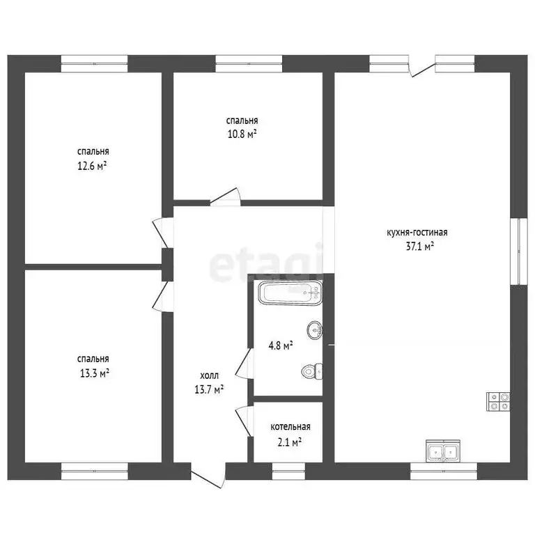 Дом в село Калмаш, Дубовая улица (100 м) - Фото 1