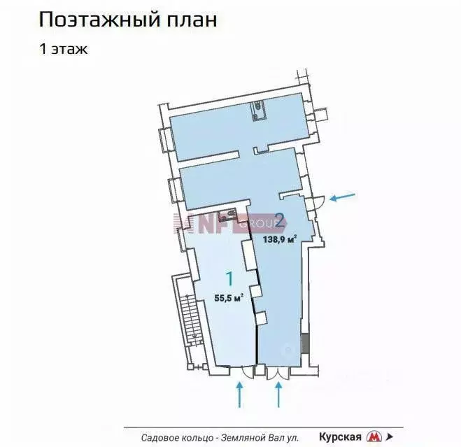 Торговая площадь в Москва ул. Земляной Вал, 25 (139 м) - Фото 2