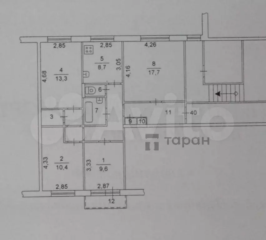 4-к. квартира, 81 м, 10/10 эт. - Фото 0
