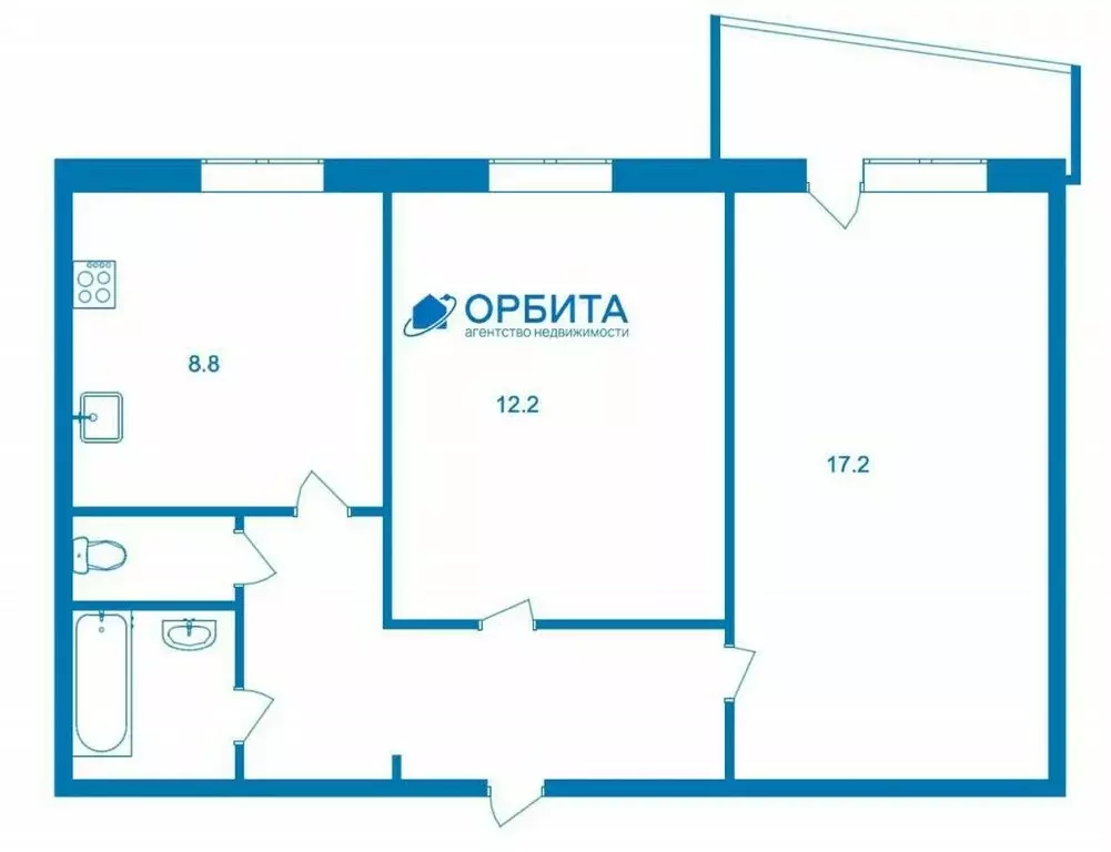 2-комнатная квартира: Тюмень, улица Мельникайте, 135 (50.8 м) - Фото 1