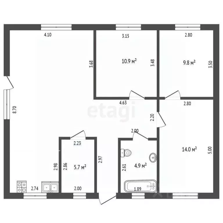 Дом в Тюменская область, Тюменский муниципальный округ, с. Перевалово, ... - Фото 2