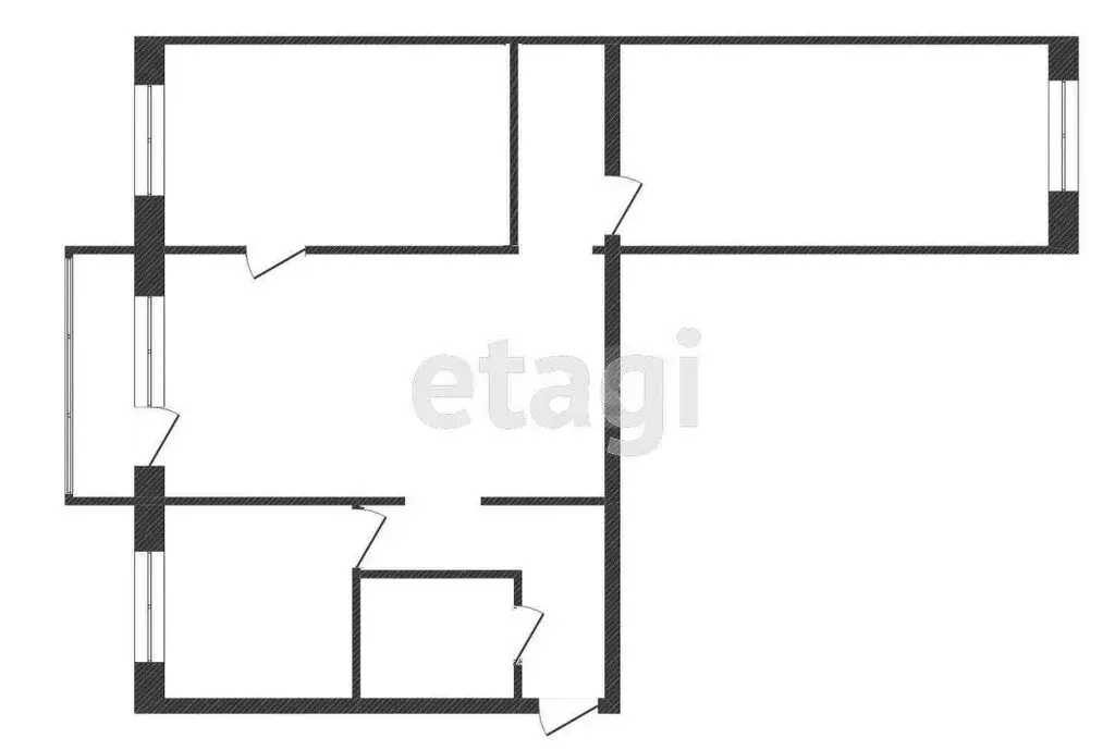 3-комнатная квартира: Абакан, улица Пушкина, 113 (56 м) - Фото 0
