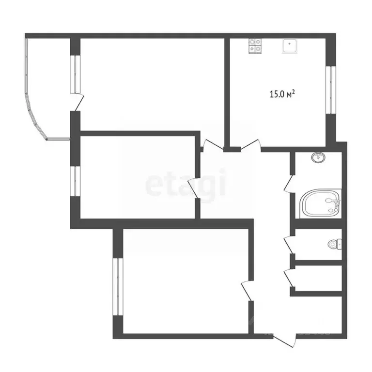 3-к кв. Тюменская область, Тюмень Широтная ул., 187 (92.9 м) - Фото 1