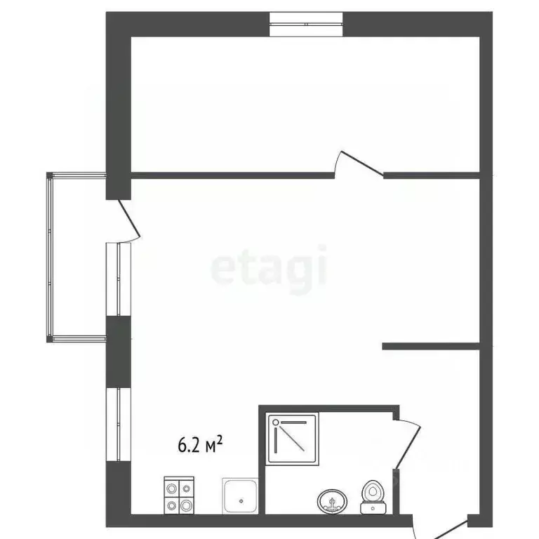 1-к кв. Ростовская область, Ростов-на-Дону Портовая ул., 74 (44.6 м) - Фото 1