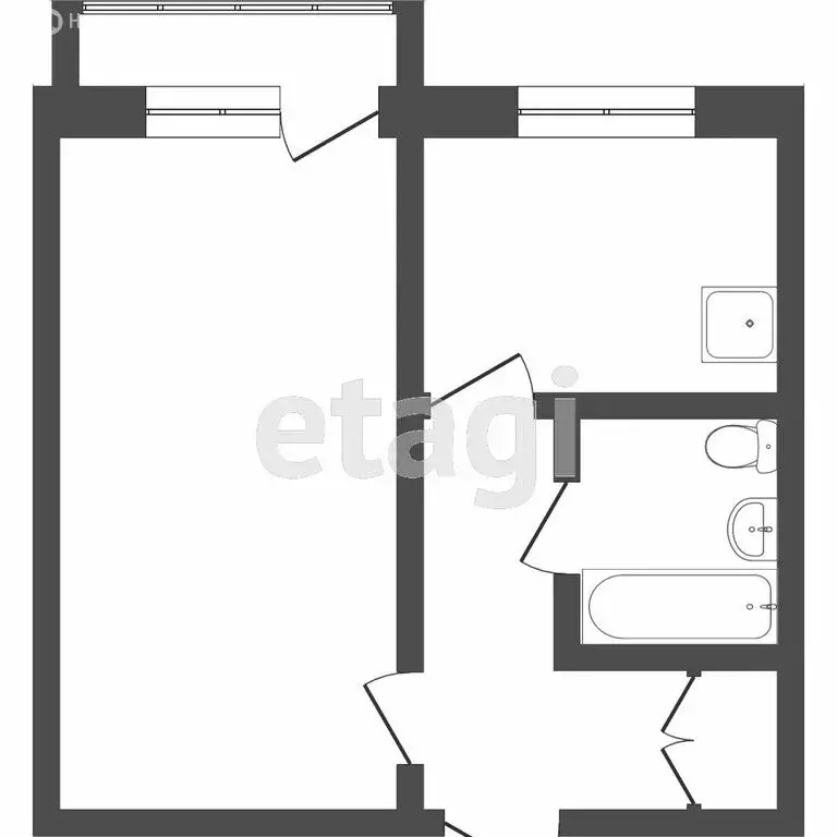 1-комнатная квартира: Томск, Кировский район, микрорайон Мокрушинский, ... - Фото 1