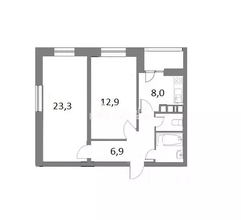 2-к кв. Ямало-Ненецкий АО, Новый Уренгой Строителей мкр, 5к5 (56.0 м) - Фото 1