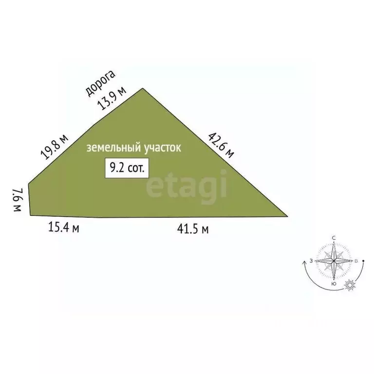 Участок в Севастополь СНТ Эдельвейс ТСН, 1к3Г (9.2 сот.) - Фото 2
