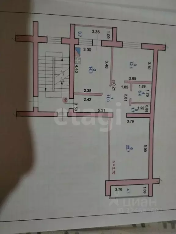 2-к кв. Калмыкия, Элиста 9-й мкр, 21 (65.0 м) - Фото 1