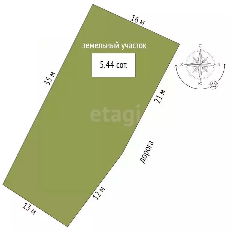 Участок в Тюменская область, Тюмень Плодовое СНТ, ул. Полевая, 8 (5.44 ... - Фото 2