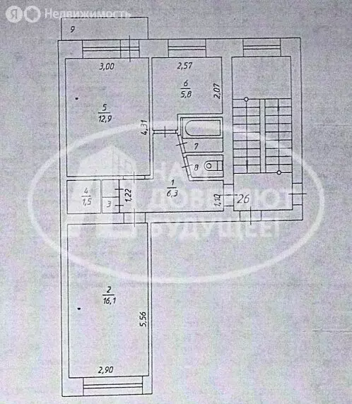 2-комнатная квартира: Чернушка, Юбилейная улица, 22 (46.5 м) - Фото 1