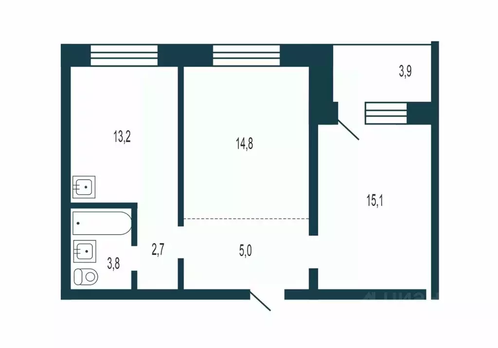 2-к кв. Алтай, Майминский район, с. Майма Алтайская ул., 2к7 (54.5 м) - Фото 2
