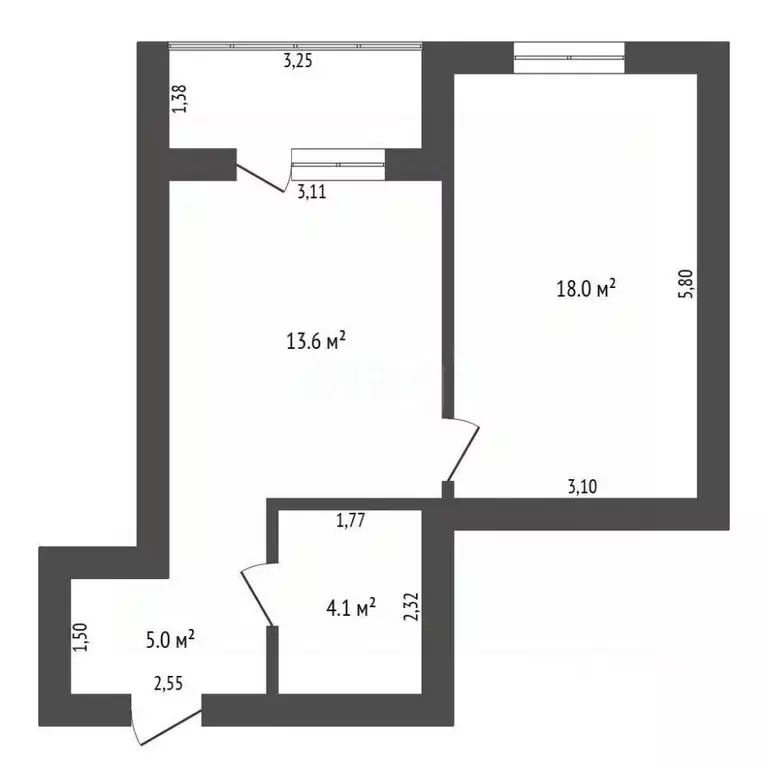 1-к кв. Амурская область, Благовещенск Игнатьевское ш., 14/10 (41.0 м) - Фото 2