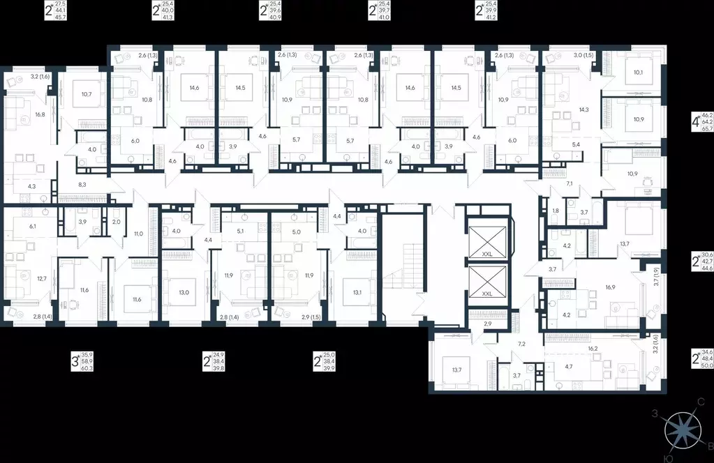 Студия Пермский край, Пермь ул. Космонавта Беляева, 17 (41.3 м) - Фото 2