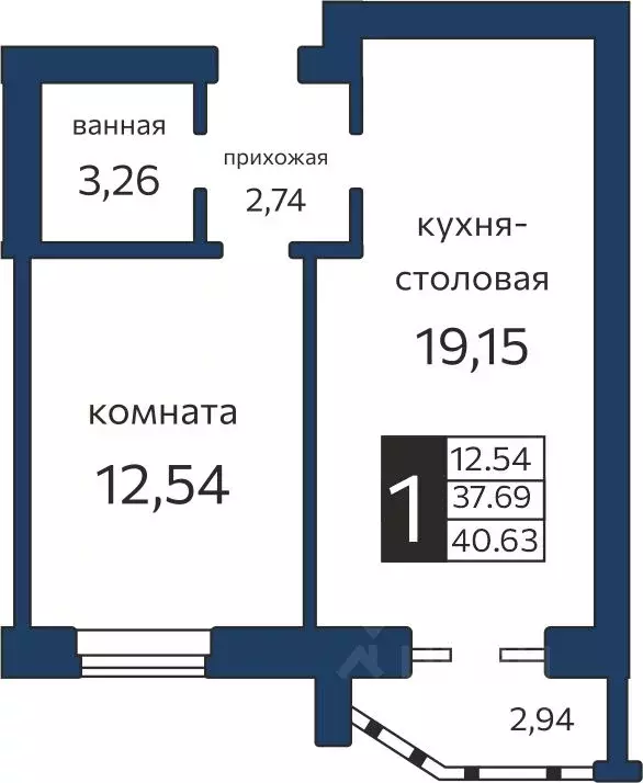 1-к кв. Ростовская область, Ростов-на-Дону Беломорский пер., 16с2 ... - Фото 0