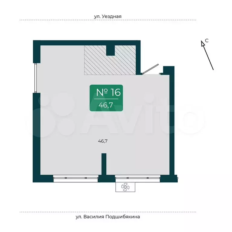 Продам помещение свободного назначения, 46.7 м - Фото 0