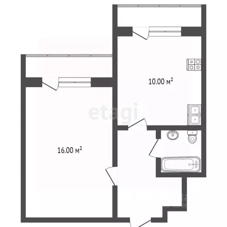 1-к кв. Краснодарский край, Анапа Крестьянская ул., 27к4 (44.3 м) - Фото 1