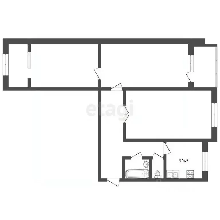 3-к кв. Ярославская область, Ярославль Светлая ул., 1к2 (82.1 м) - Фото 2