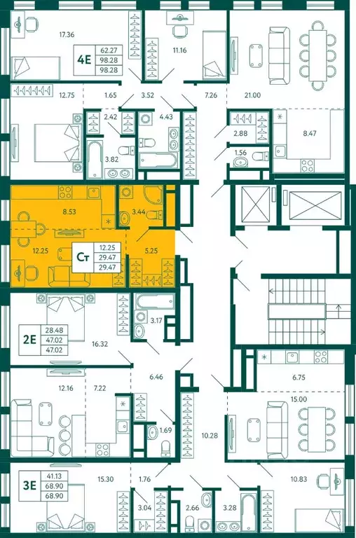Студия Башкортостан, Уфа Зеленая Роща жилрайон, Терле Парк жилой ... - Фото 2