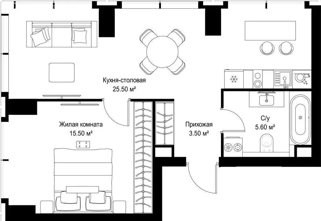 1-комнатная квартира: Москва, САО, район Аэропорт (50.1 м) - Фото 2