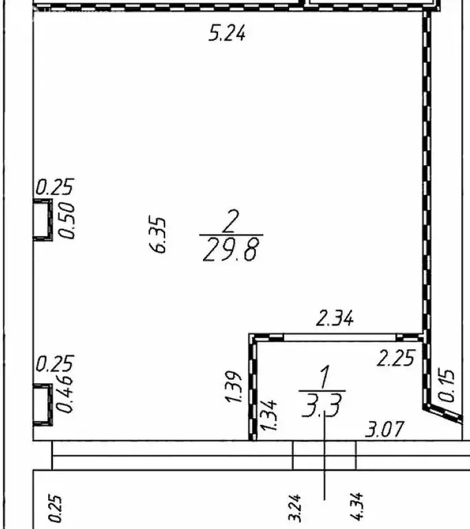 Офис (33 м) - Фото 1