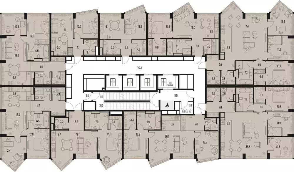 3-комнатная квартира: Москва, Летниковская улица, 11к1 (81.2 м) - Фото 1